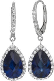 FUZION CREATIONS CZ & Lab-Created Stone Teardrop Earrings