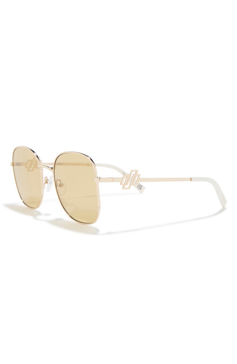 Le Specs 57mm Metamorphosis Square Sunglasses, Alternate, color, Gold
