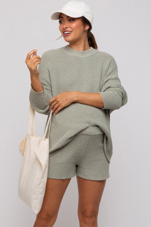 Pinkblush Sweater And Short Set In Gray