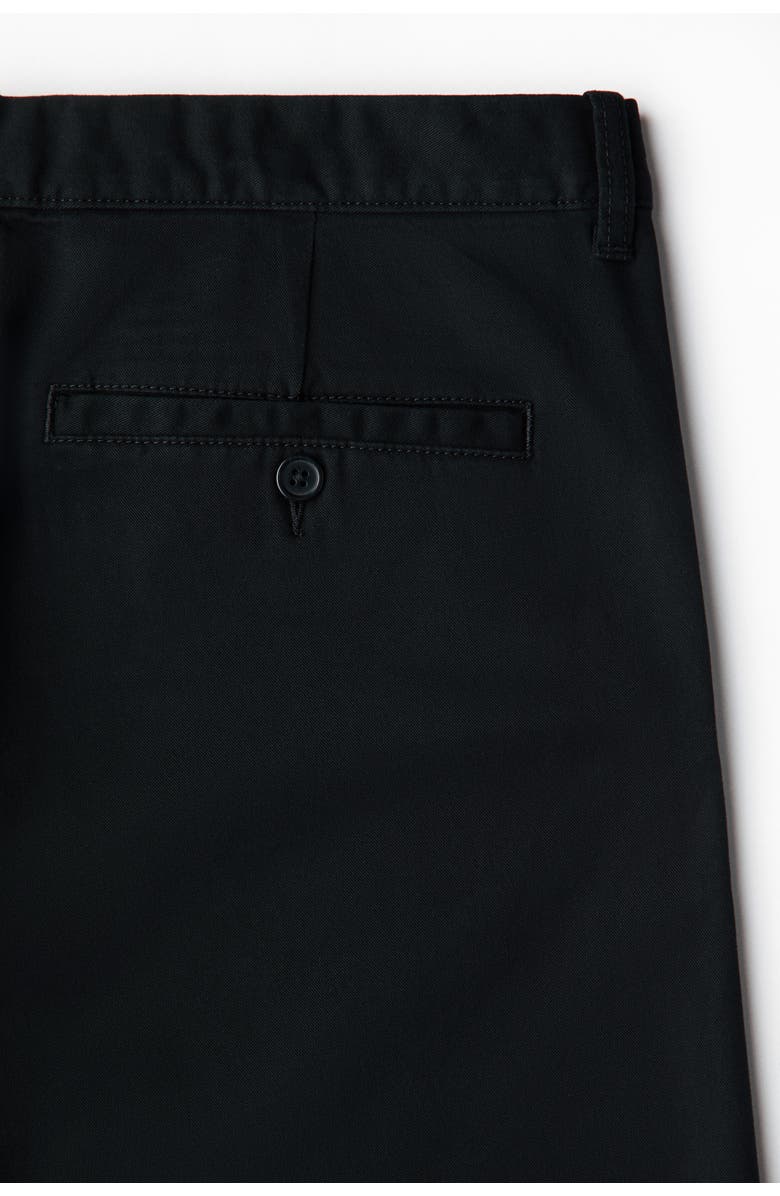 H&M Slim Fit Cotton Chinos, Alternate, color, Black