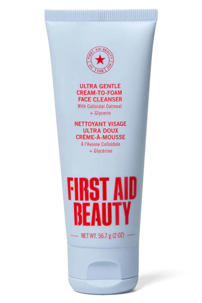 Ultra Gentle Cream to Foam Cleanser with Colloidal Oatmeal + Glycerin, Main, color, NO COLOR