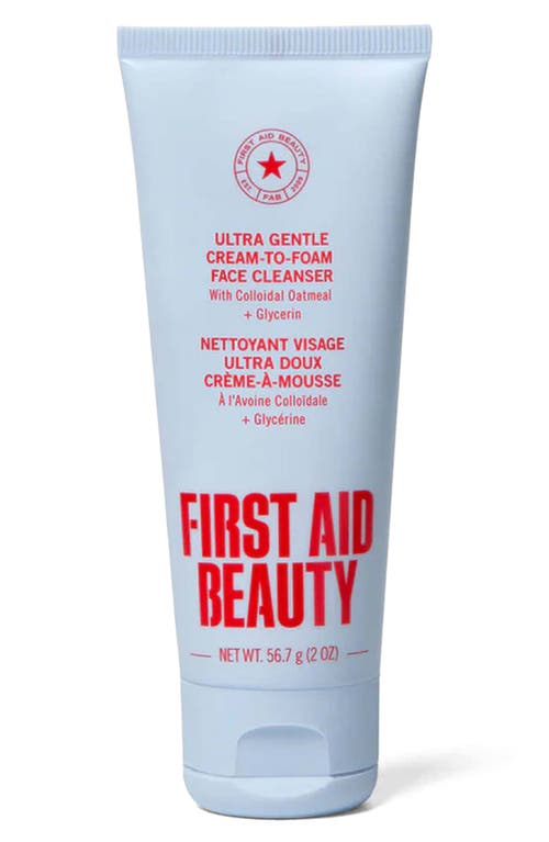 First Aid Beauty Ultra Gentle Cream To Foam Cleanser With Colloidal Oatmeal + Glycerin In Transparent