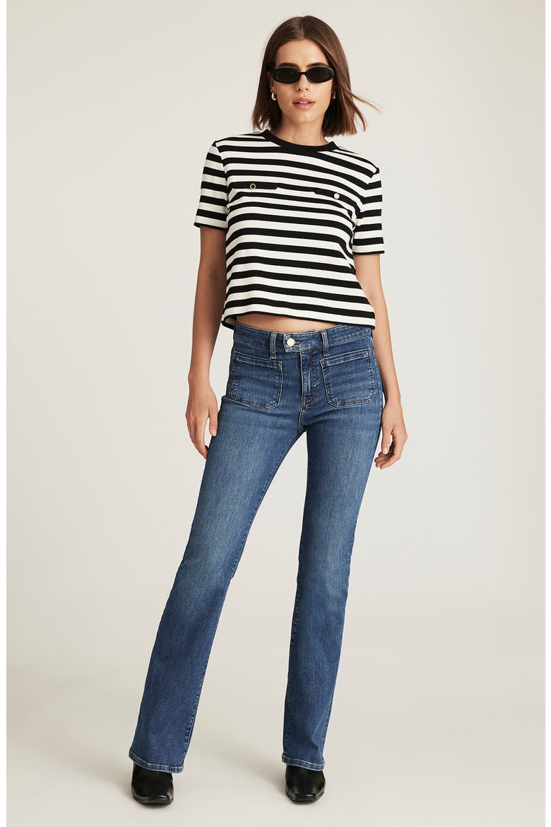 Vicky Marine Mid Rise Bootcut Jeans, Alternate, color, MID BRUSHED GOLD PREMIUM