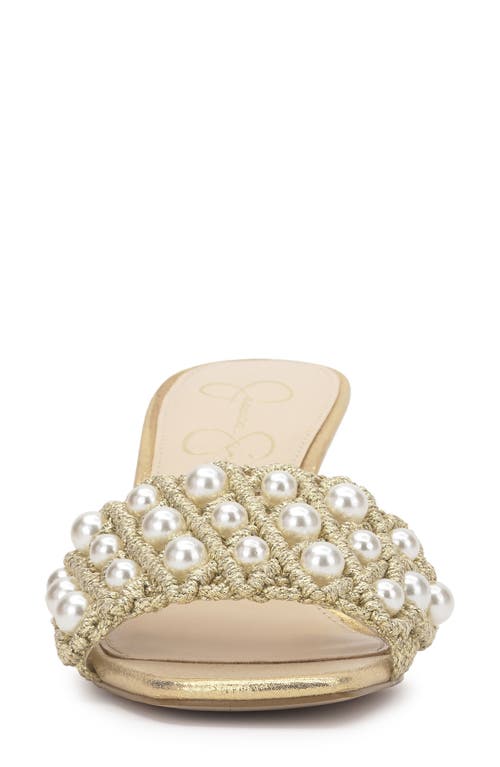 Jessica Simpson Cameleah 2 Beaded Sandal In Gold