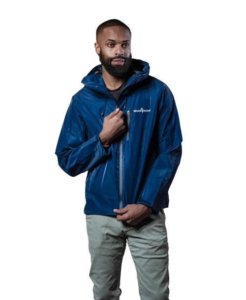 Woodpecker Wind Rain Shell Jacket In Blue