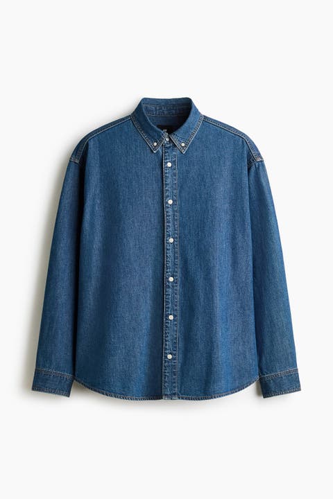 Oversized Fit Denim Shirt
