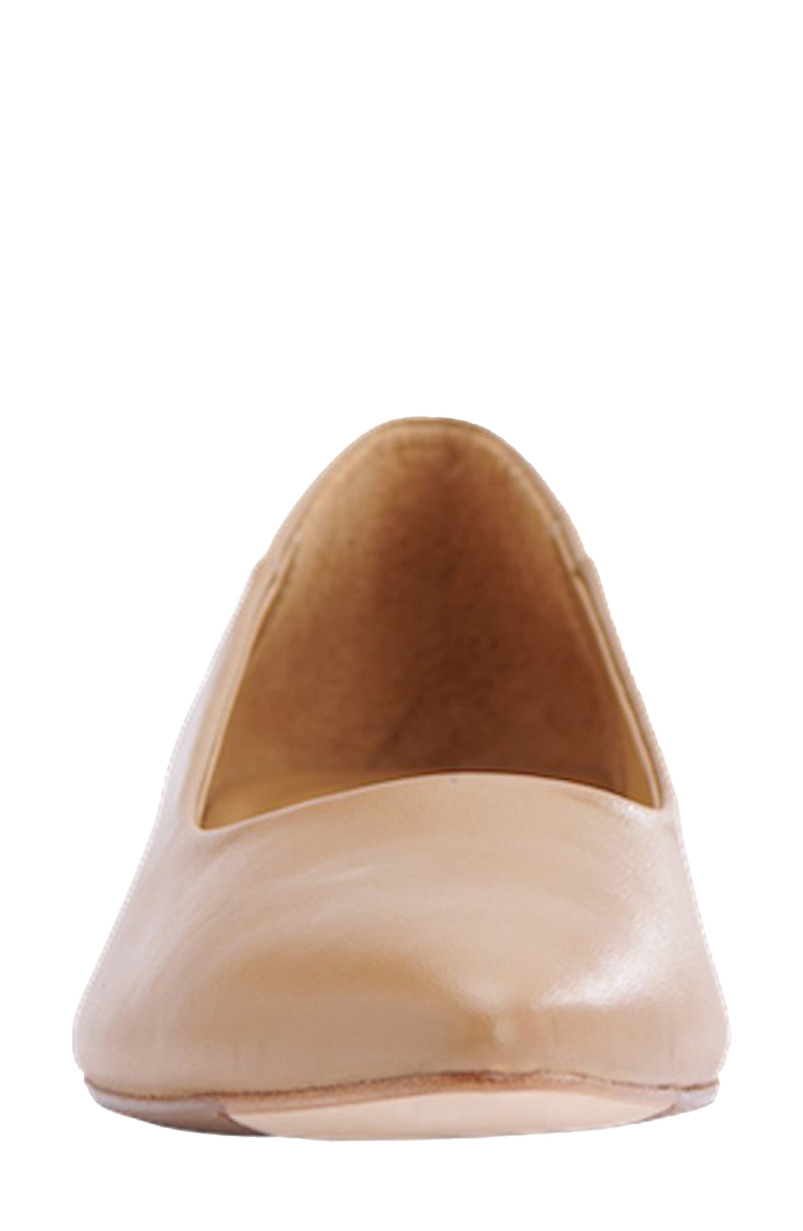 Nisolo Fina Pointed Toe Flat, Alternate, color, Almond