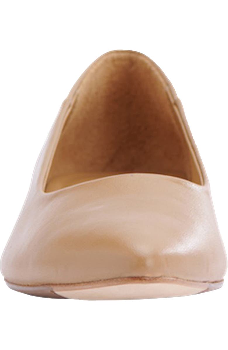 Nisolo Fina Pointed Toe Flat, Alternate, color, Almond