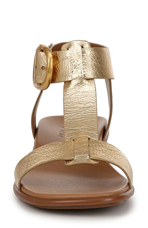 Naturalizer Brandy T-strap Sandal In Dark Gold