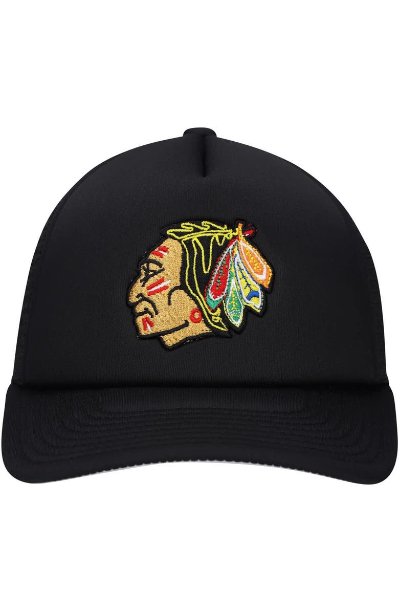 Mitchell & Ness Youth Mitchell & Ness Black Chicago Blackhawks Core Trucker Adjustable Hat, Alternate, color, 