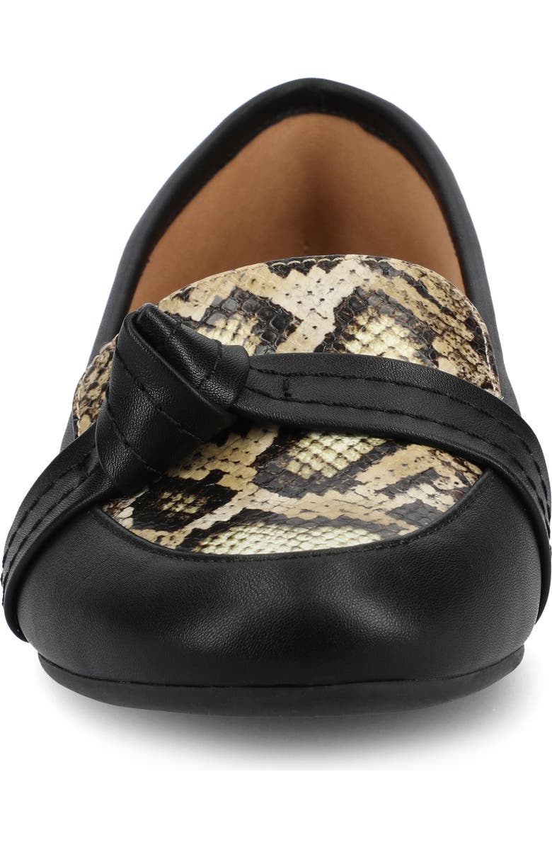 Journee Collection Marci Knotted Strap Loafer - Wide Width Available, Alternate, color, Snake