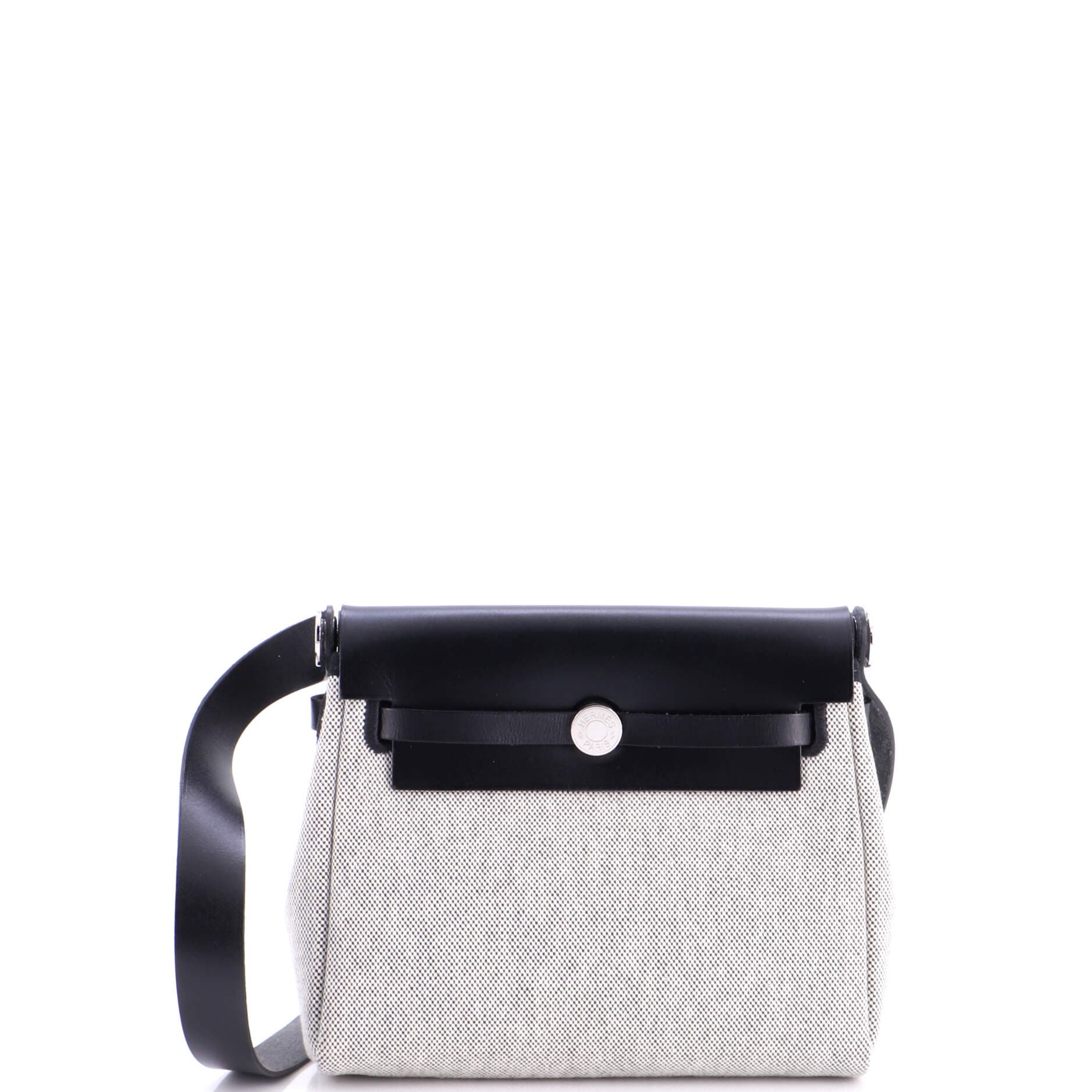 Herbag Zip Toile and Leather 20, Main, color, Noir