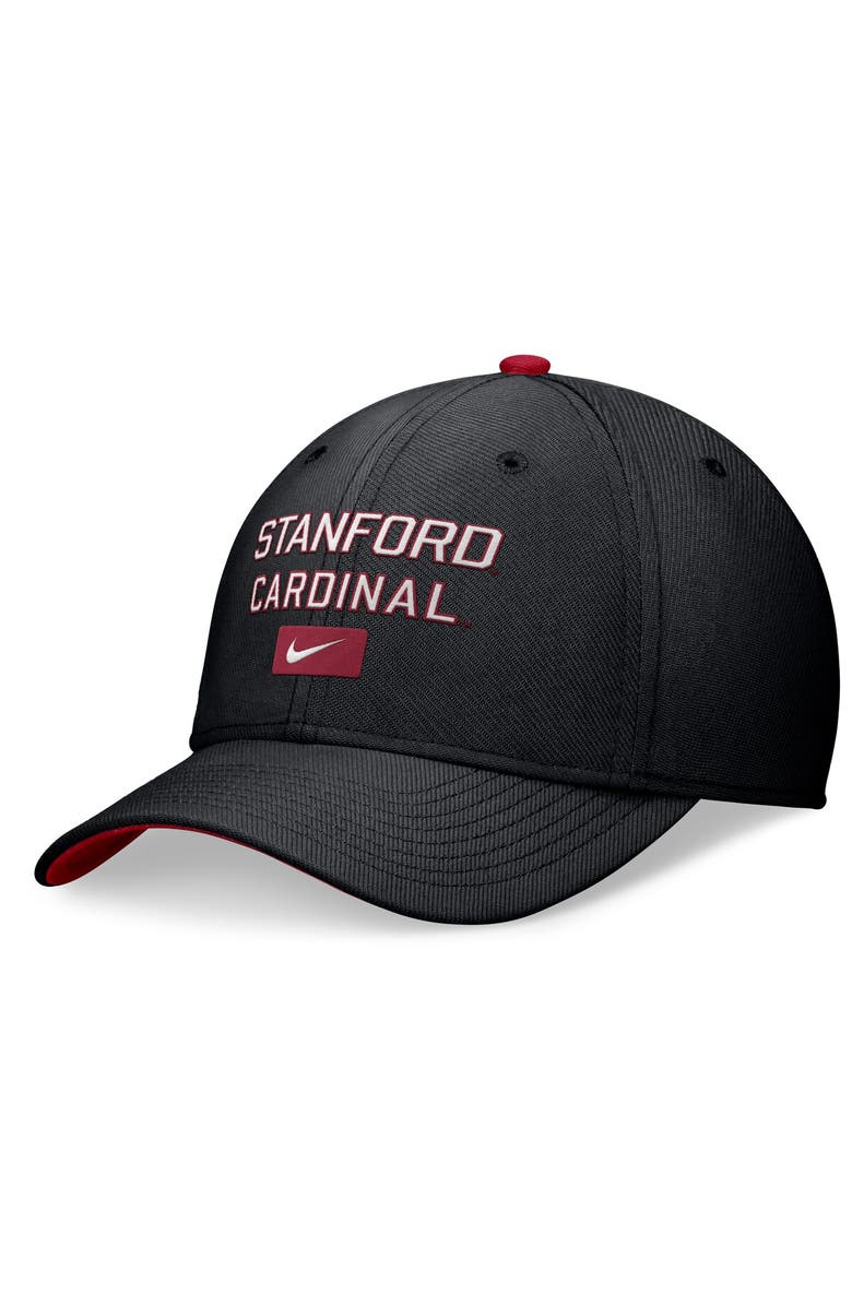Nike Men's Nike Black Stanford Cardinal Primetime Rise Swoosh Flex Hat, Main, color, Black