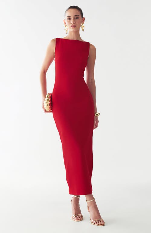 Bwldr Shian Midi Dress In Red