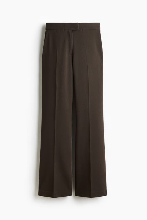 H&m Bootcut Trousers In Brown