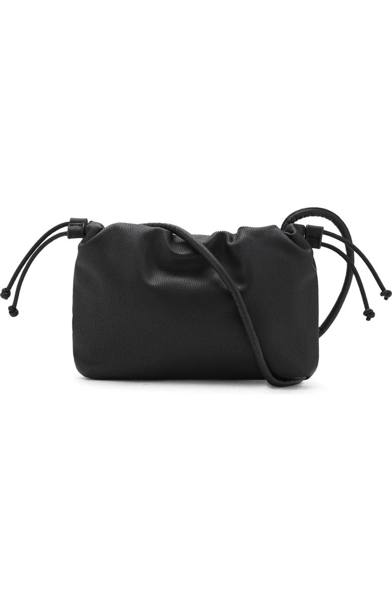 MANGO TEEN Small Faux Leather Bucket Bag, Main, color, Black