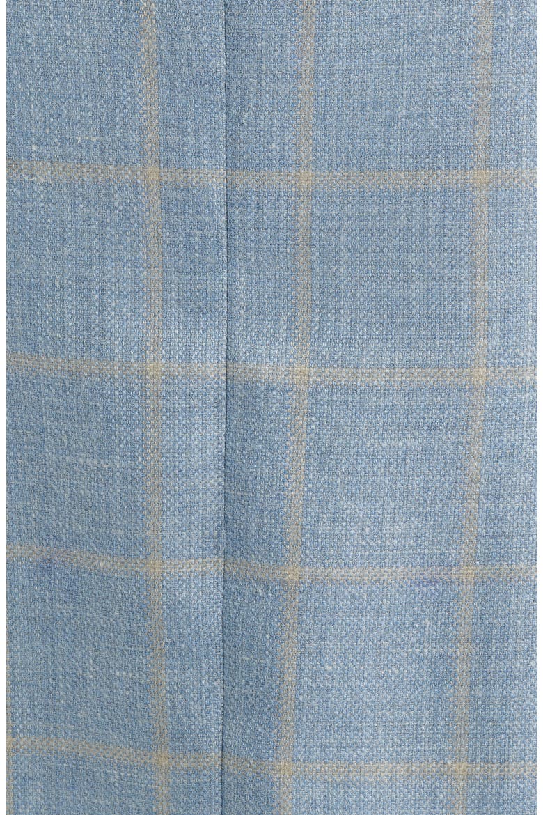 Hyperlight Soft Light Blue Windowpane Check Slub Wool & Silk Blend Sport Coat, Alternate, color, LIGHT BLUE