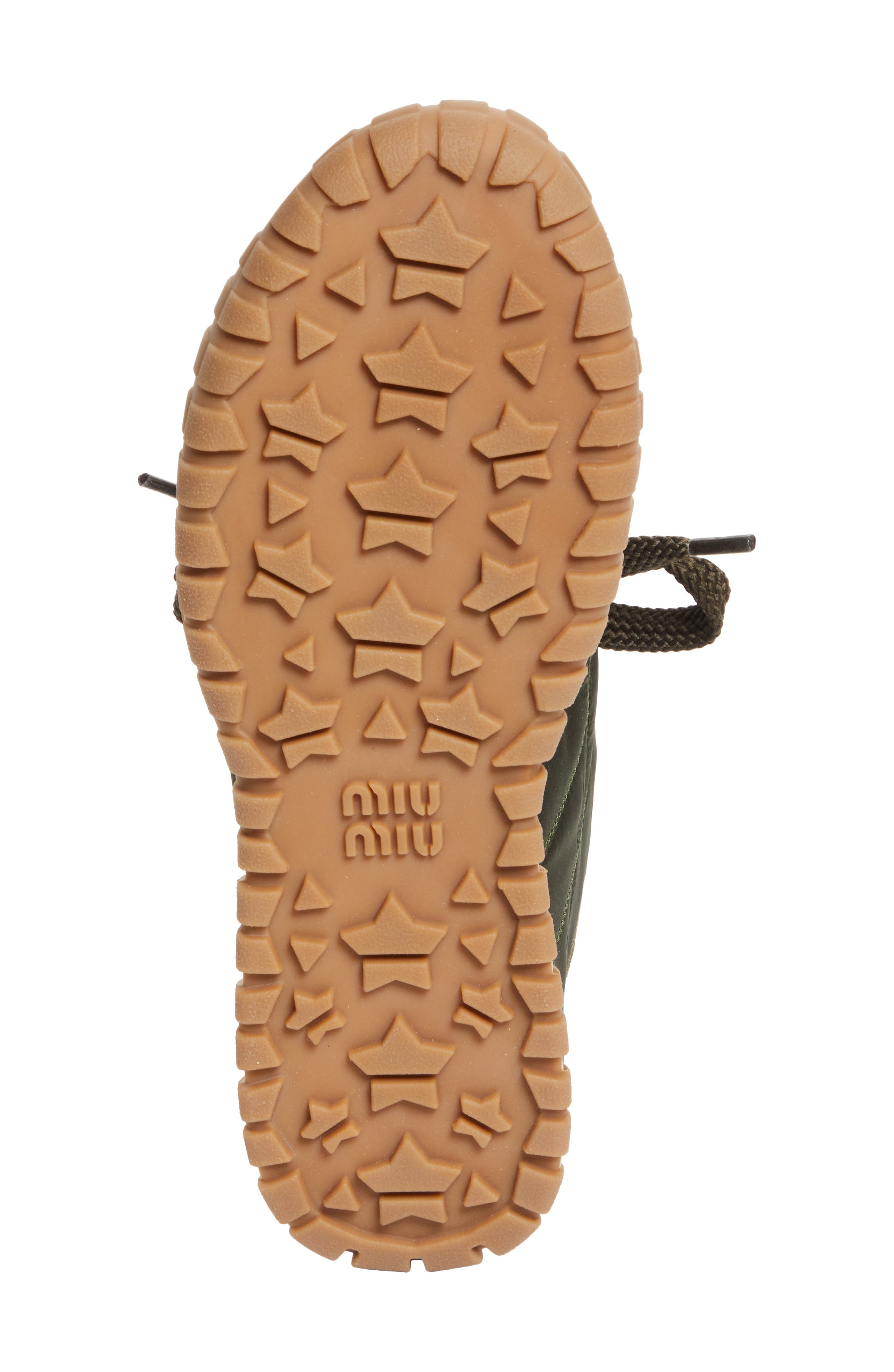 Miu Miu Tyre Nylon Sport Sneaker, Alternate, color, Loden