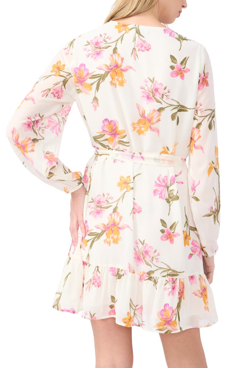 Halogen<sup>®</sup> Floral Print Long Sleeve Minidress, Alternate, color, New Ivory