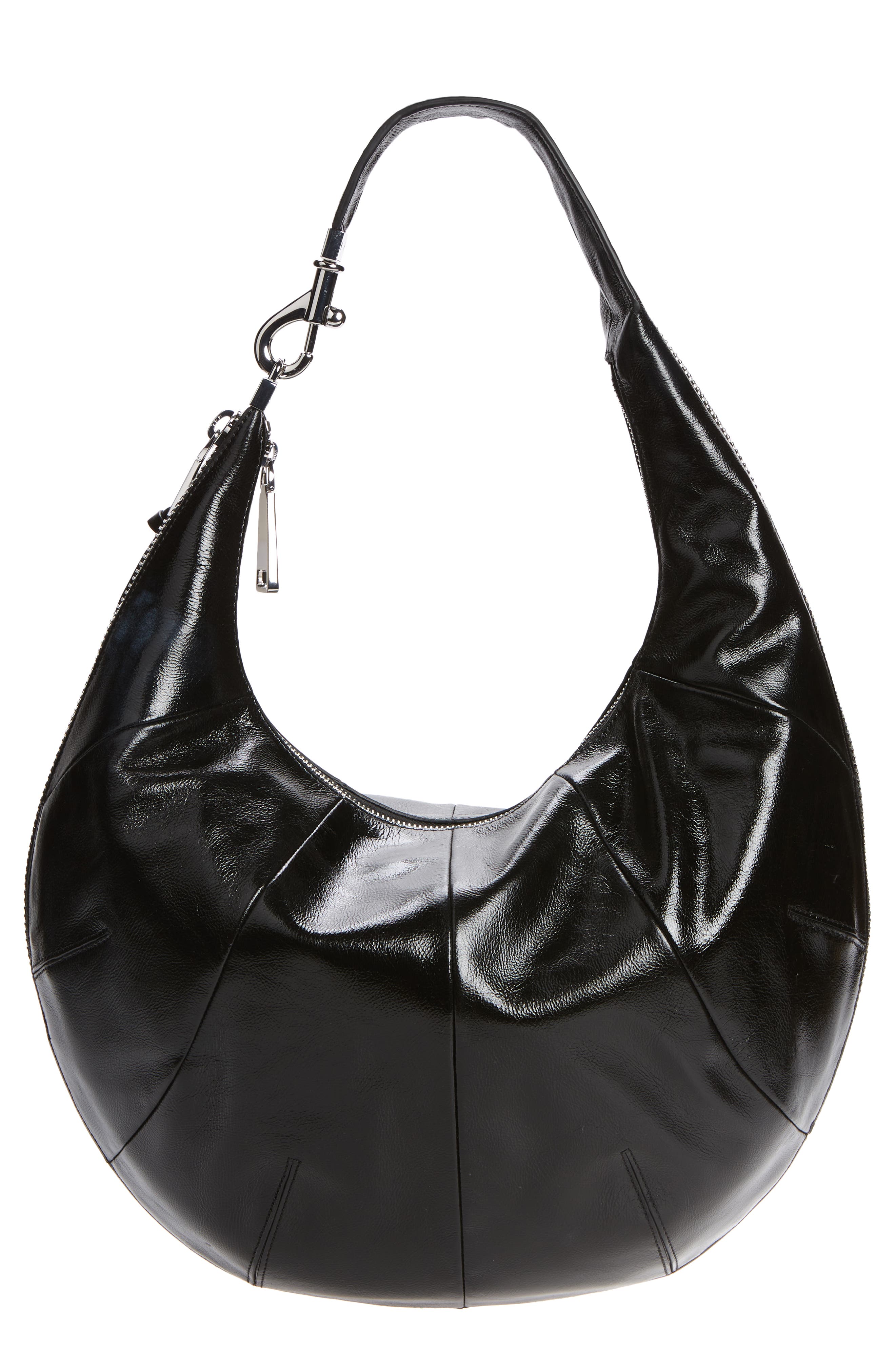 Rebecca Minkoff Croissant Zip Around Leather Hobo Bag, Main, color, 