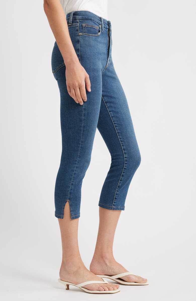 Good American Good Capri Jeans, Alternate, color, Blue004