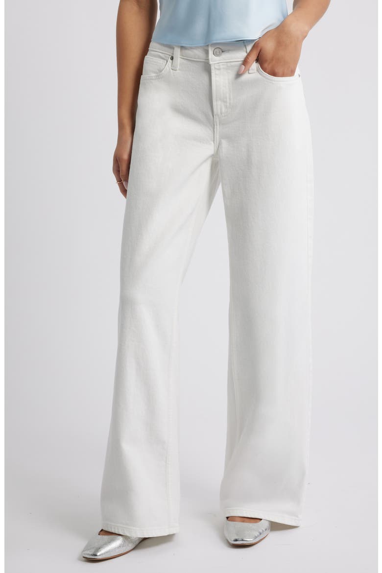 Low Rise Baggy Wide Leg Jeans, Main, color, WHITE