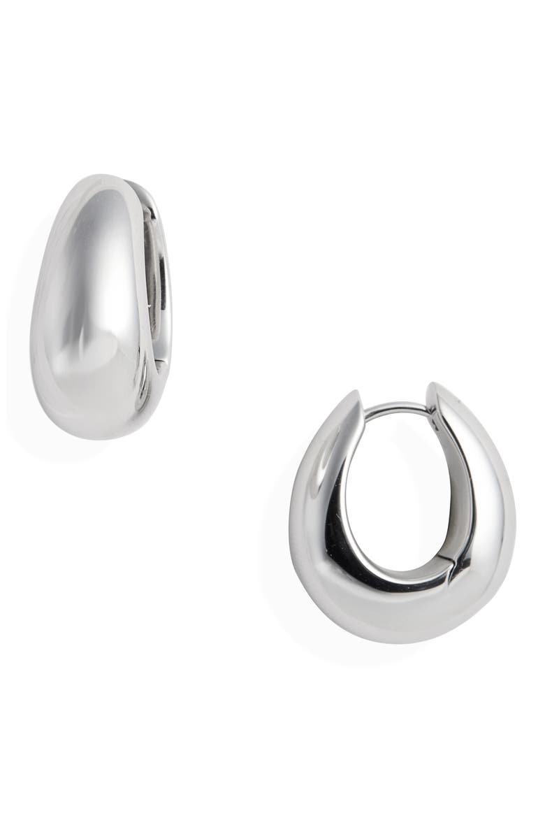 Medium Ice Hoop Earrings, Main, color, 925 STERLING SILVER