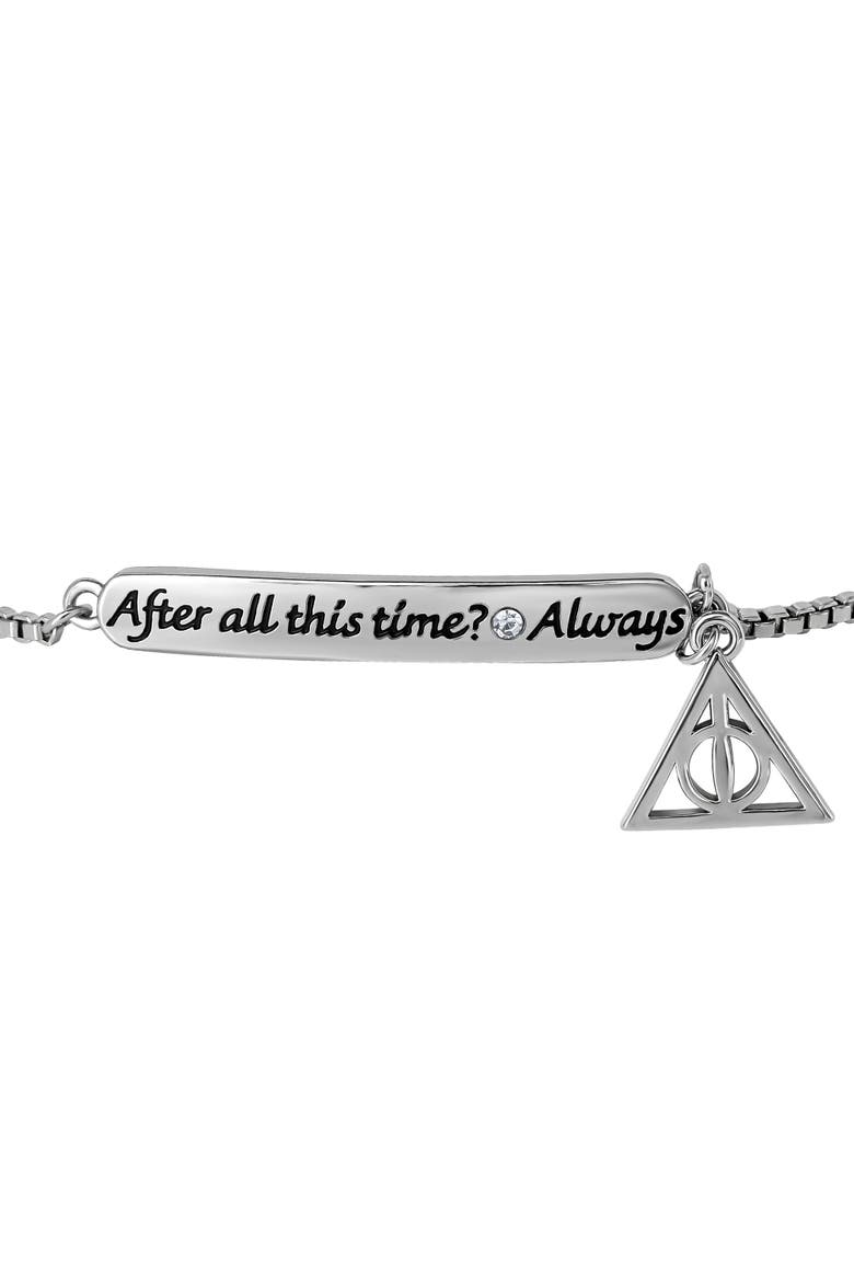 Always Bracelet for Women with Deathly Hallows Charm, Alternate, color, Metallic Silver