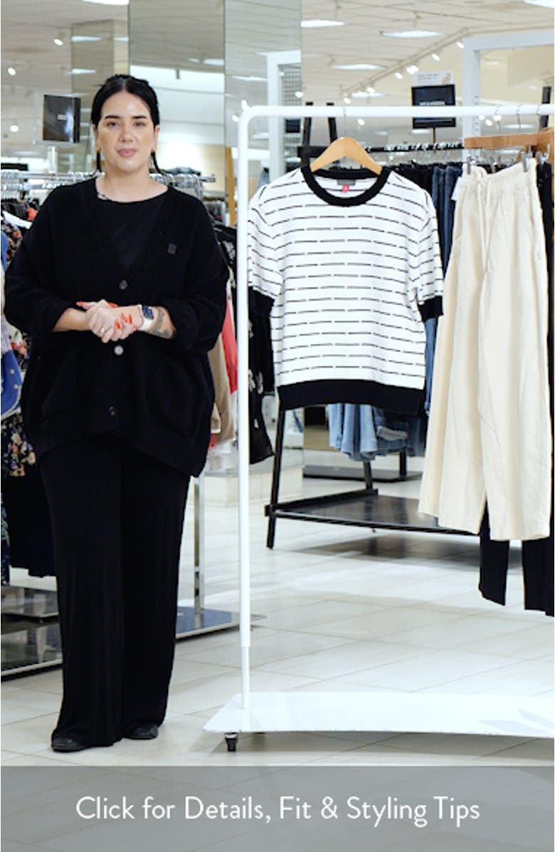 Texture Stripe Crewneck Sweater, sales video thumbnail