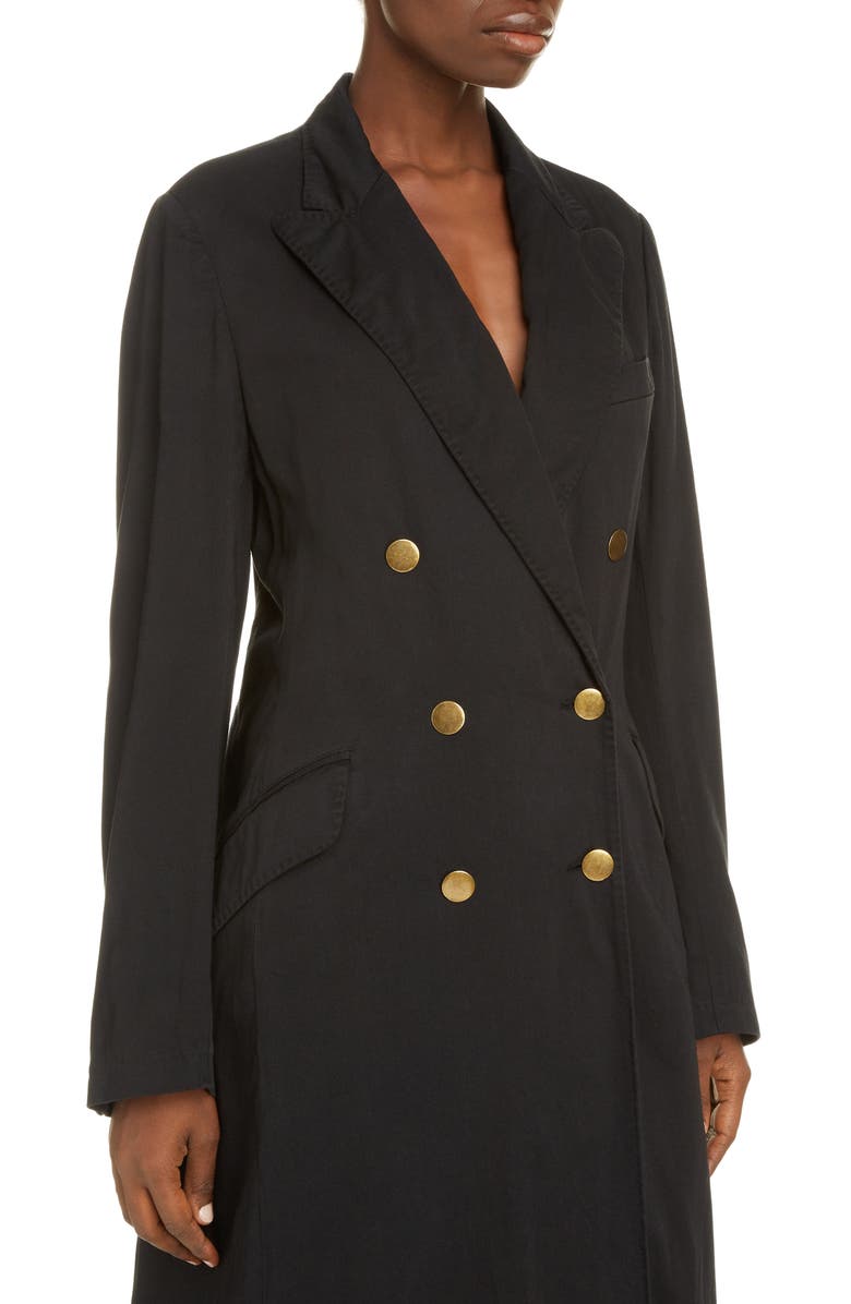 Dries Van Noten Ride Double Breasted Cotton Coat, Alternate, color, 