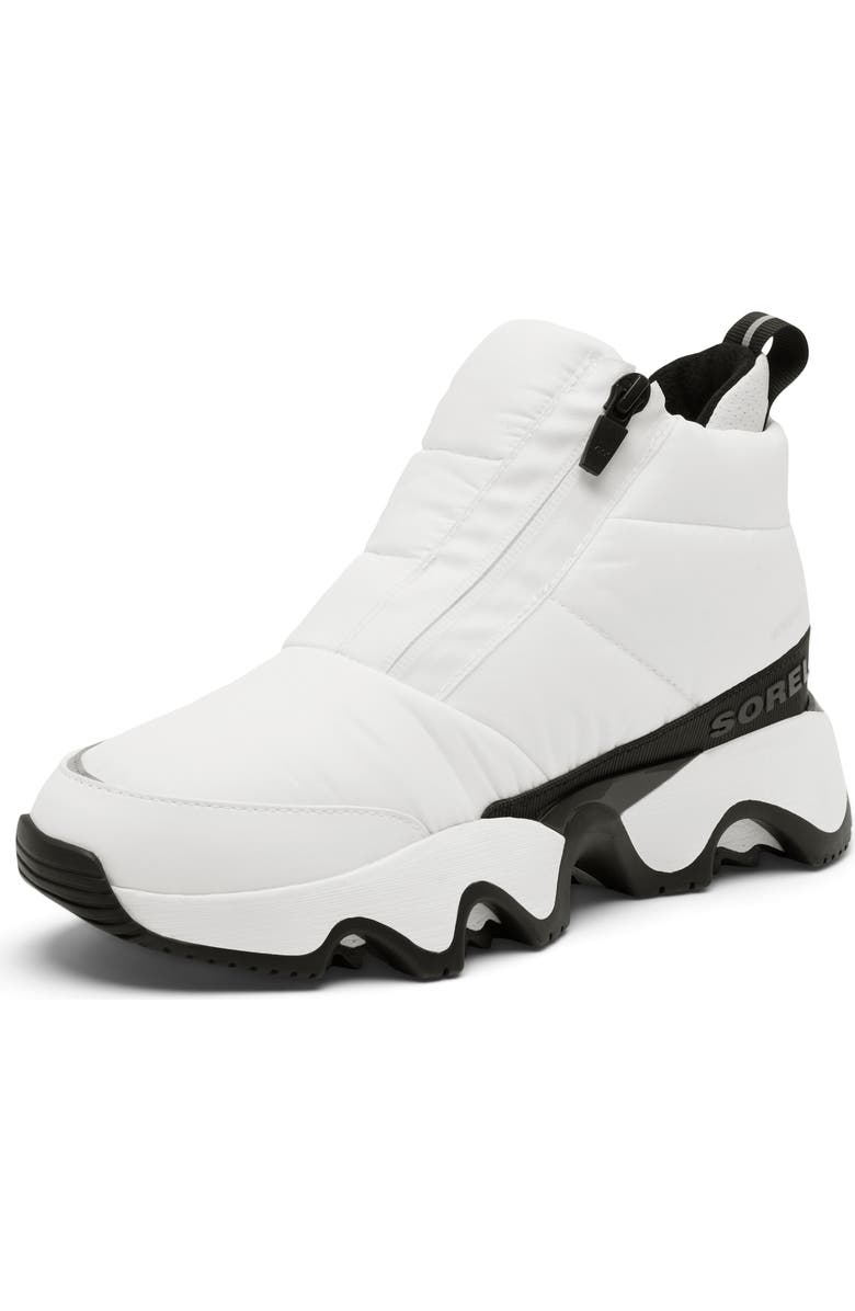 SOREL Kinetic Impact Waterproof Zip Bootie, Alternate, color, Sea Salt/ Black