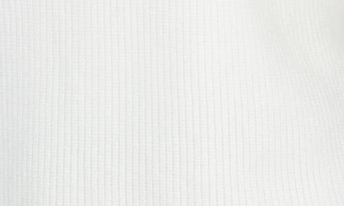 Rain And Rose Feather Trim Crewneck Sweater In White