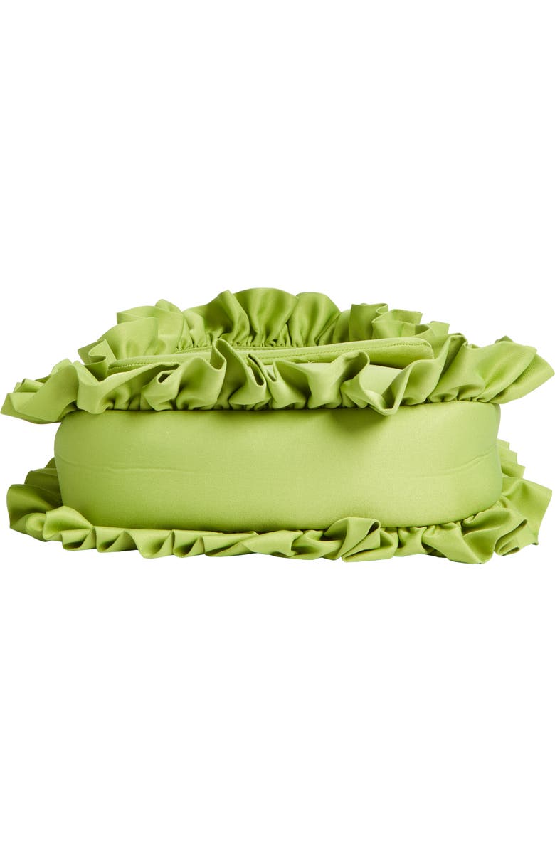 Baggy London Baguette Flap Denim Shoulder Bag, Alternate, color, Olive Green