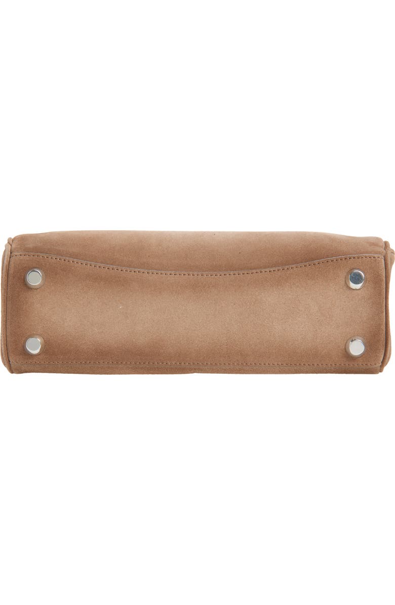 Balenciaga Rodeo Waxed Suede Top Handle Bag, Alternate, color, Sesame