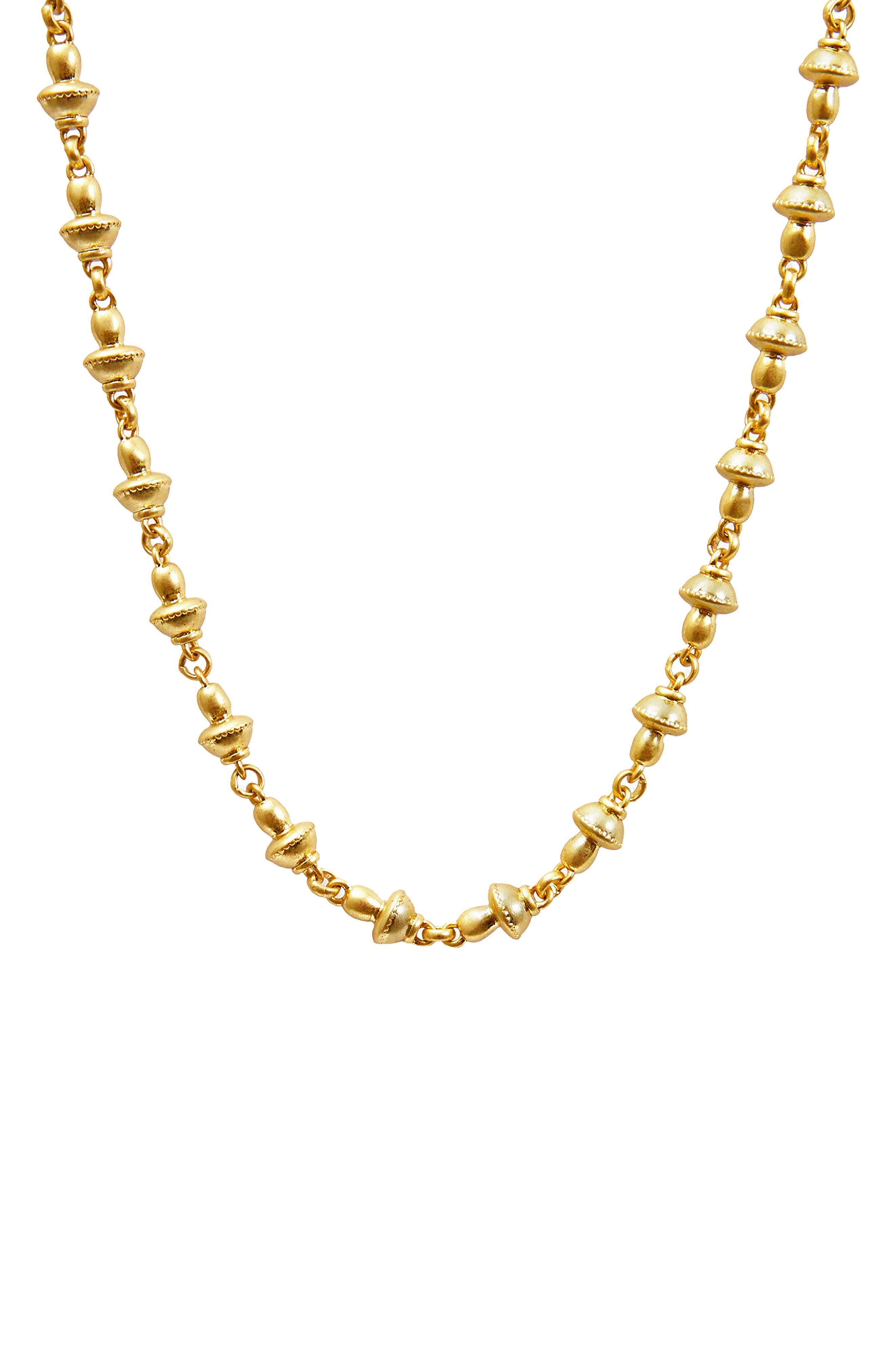 Clare V. Petit Mushroom Link Necklace