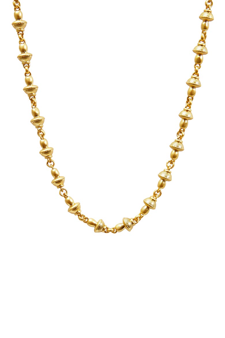 Petit Mushroom Link Necklace, Main, color, GOLD