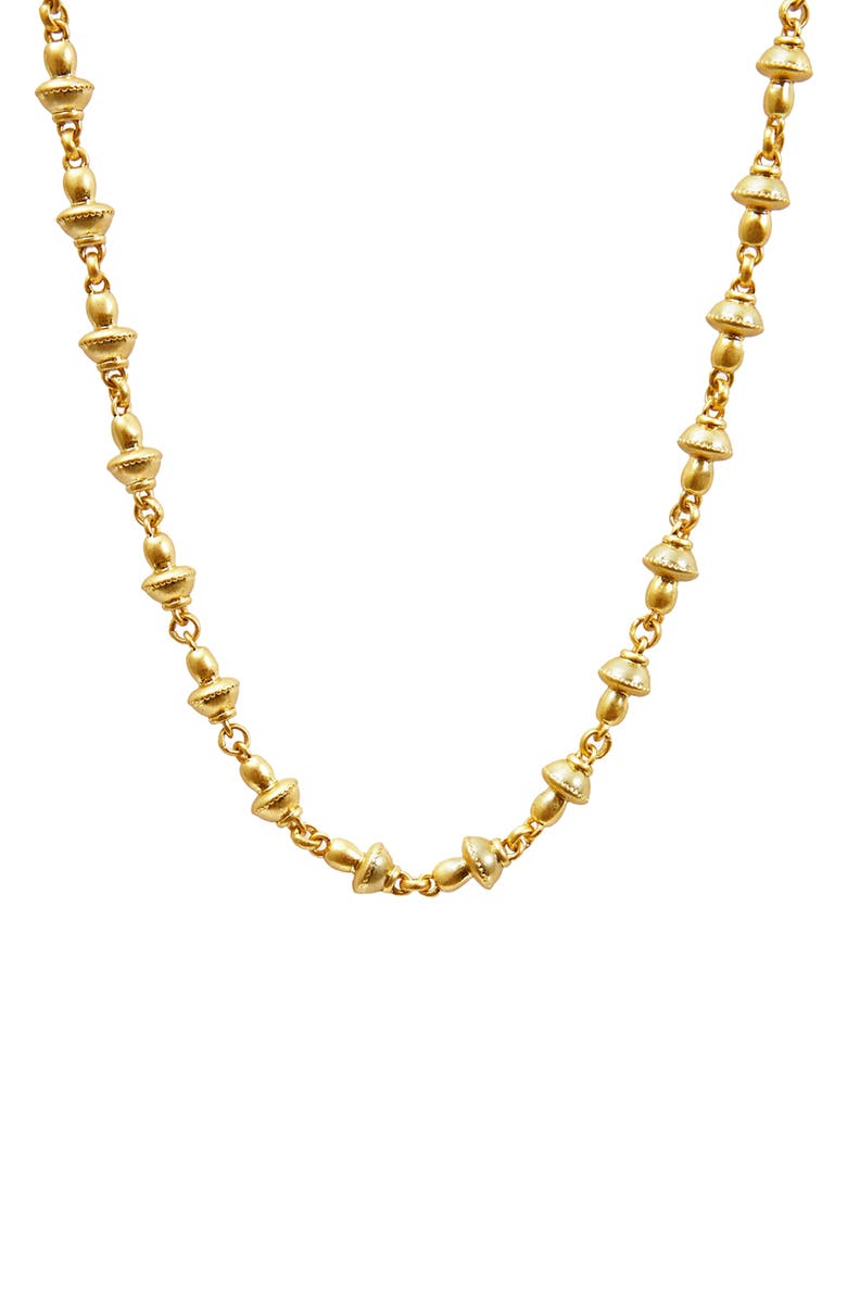 Clare V. Petit Mushroom Link Necklace, Main, color, Gold