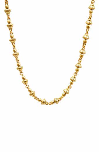 Clare V. Petit Mushroom Link Necklace