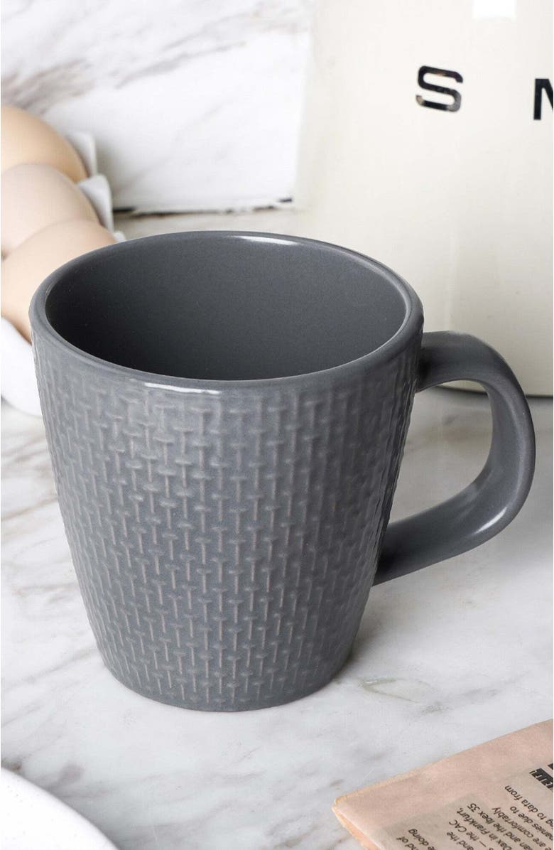 Stone Lain Olivia Stoneware 4-Piece Mug Set, Alternate, color, Gray