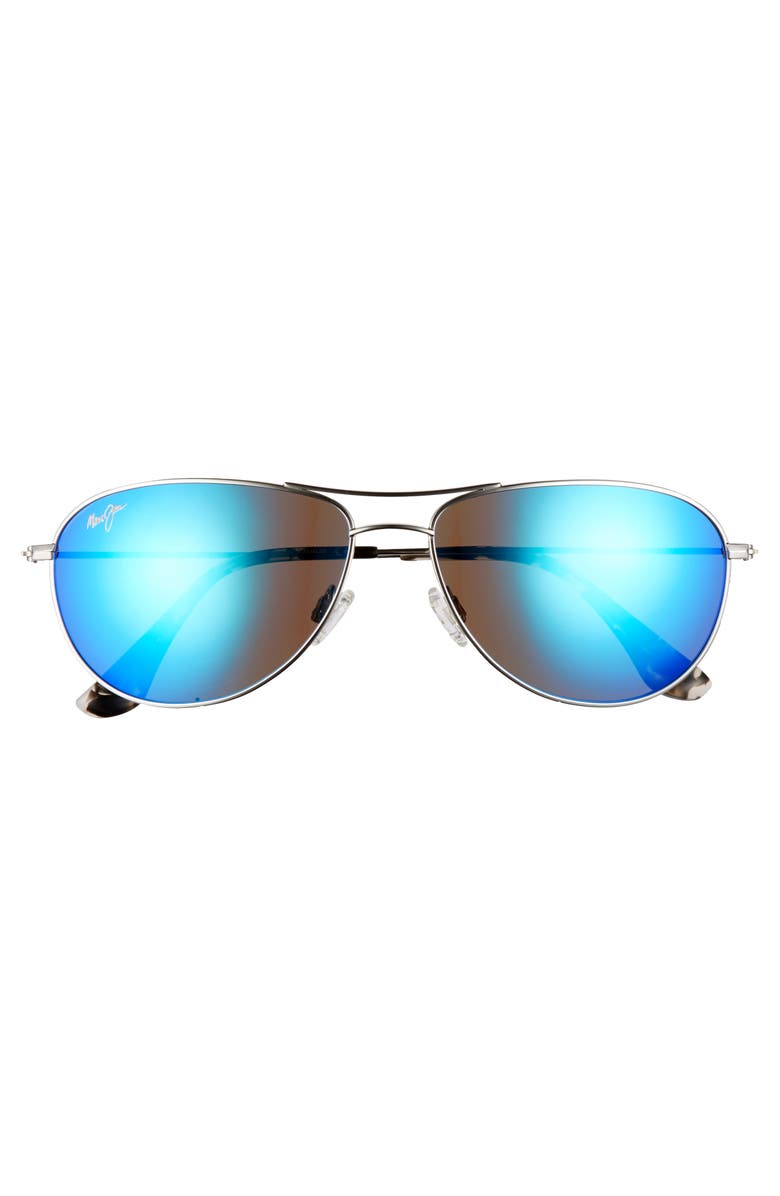 Maui Jim Sea House 60mm PolarizedPlus2<sup>®</sup> Titanium Aviator Sunglasses, Alternate, color, 