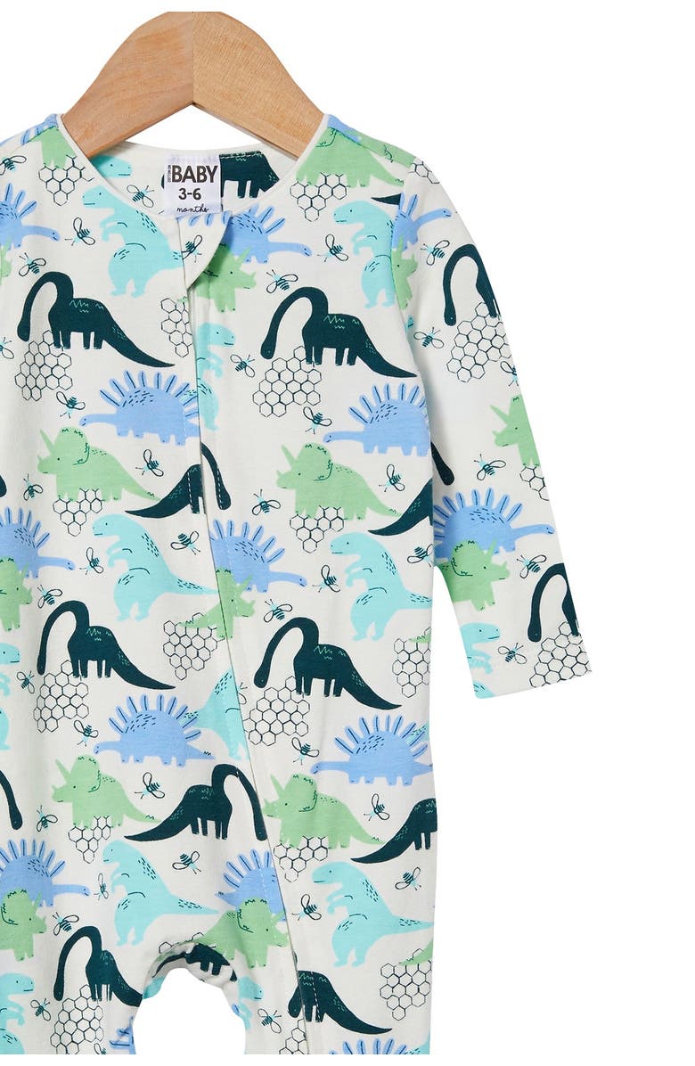 Cotton On Snug Long Sleeve Zip Footie Bodysuit, Alternate, color, 