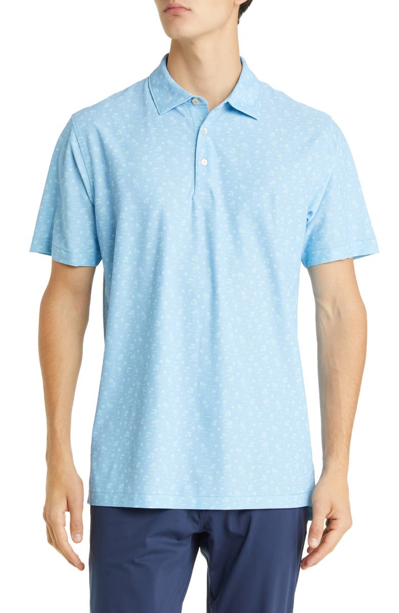 Peter Millar Shark Tooth Island Performance Polo, Main, color, 