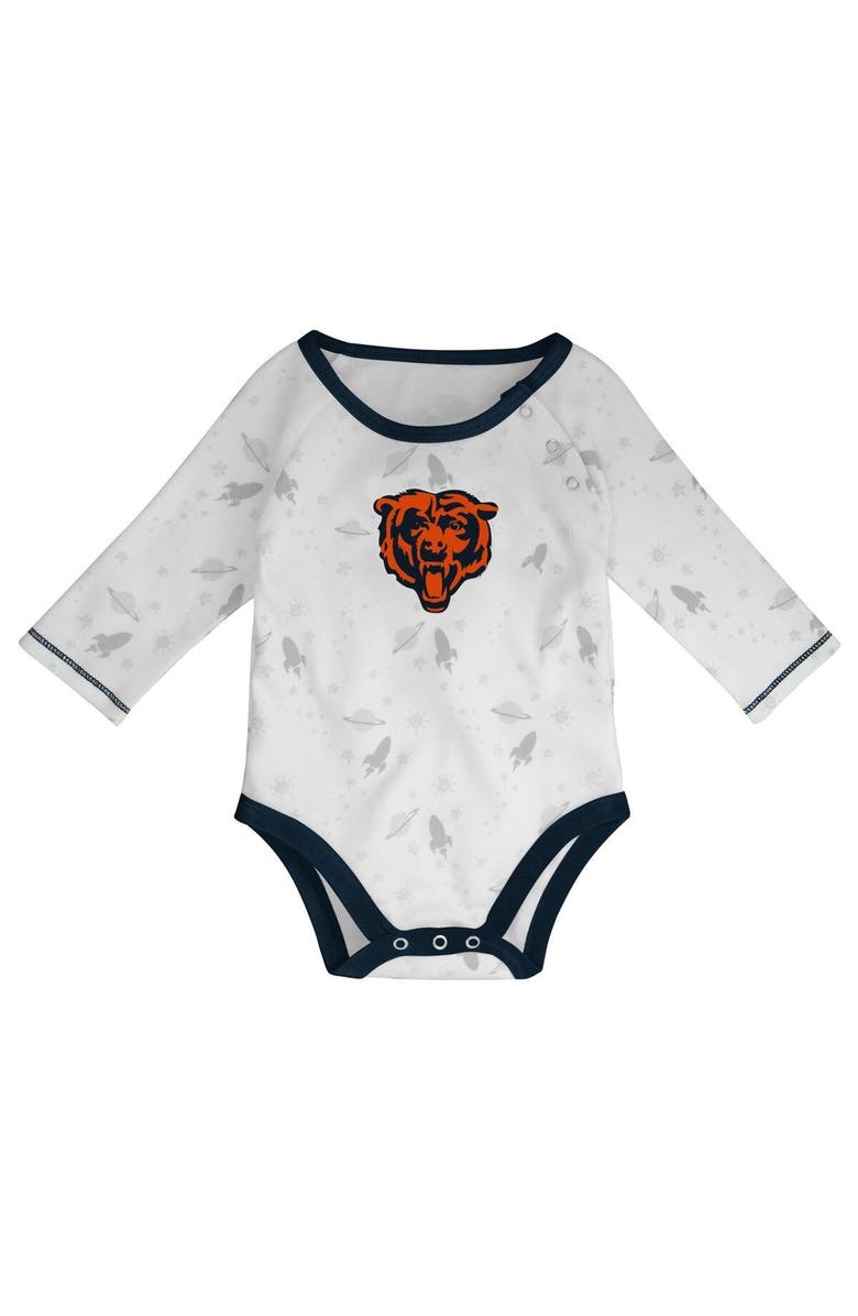 Outerstuff Newborn & Infant White/Navy Chicago Bears Dream Team Bodysuit Pants & Hat Set, Alternate, color, 