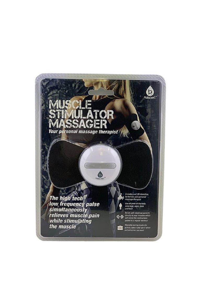 Wireless Muscle Stimulator Pulse Massager, Main, color, Black
