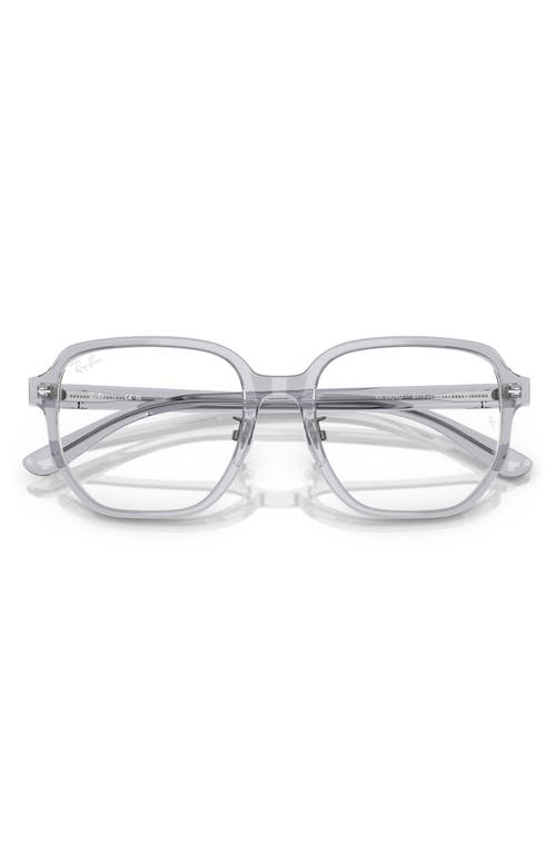 Ray Ban Ray-ban 54mm Irregular Optical Glasses In Transparent Grey