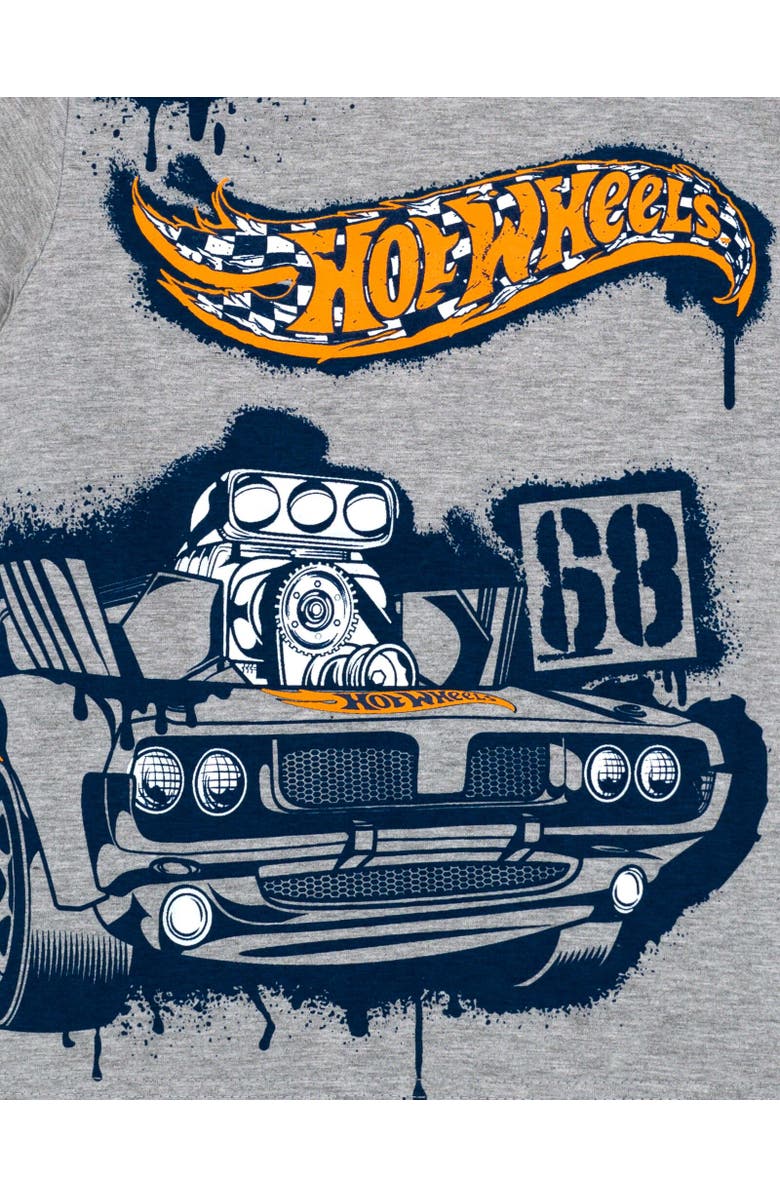 Hot Wheels T-Shirt & Woven Shorts Set, Alternate, color, Gray / Blue