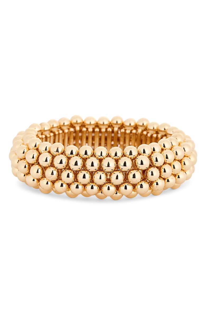 NORDSTROM RACK Orb Stretch Bracelet, Main, color, Gold
