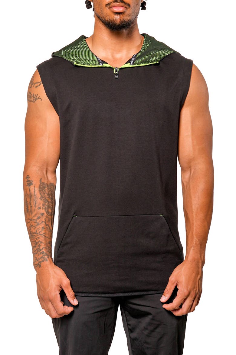 Hooded Golf Vest, Main, color, DARK GREY