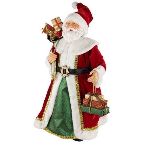 Northlight Nordic Style Santa Claus With Gifts Christmas Figure In Multi