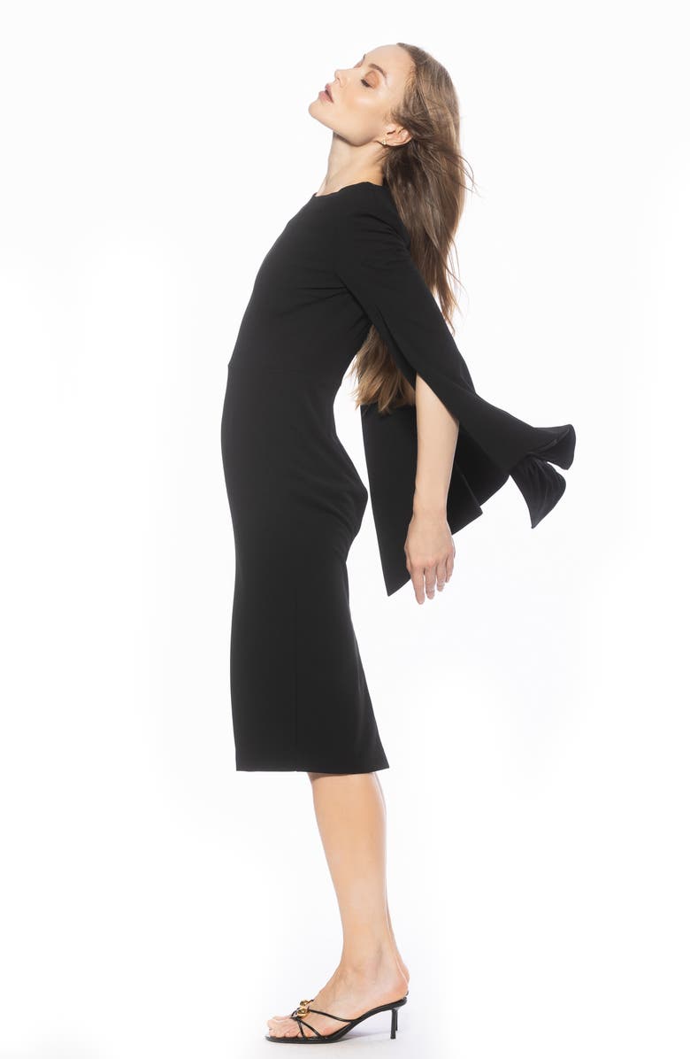 Alexia Admor Brooklyn Long Sleeve Sheath Dress, Alternate, color, Black
